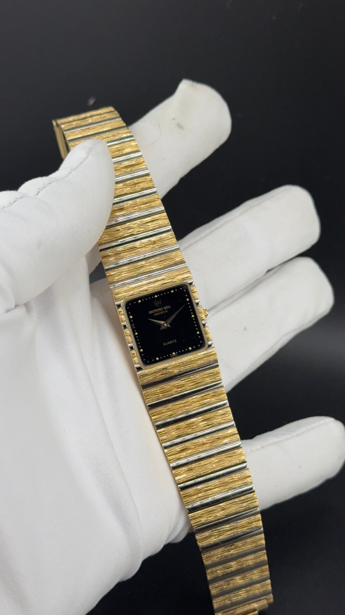 Raymond Weil – 9056 Cadran Noir – Années 80