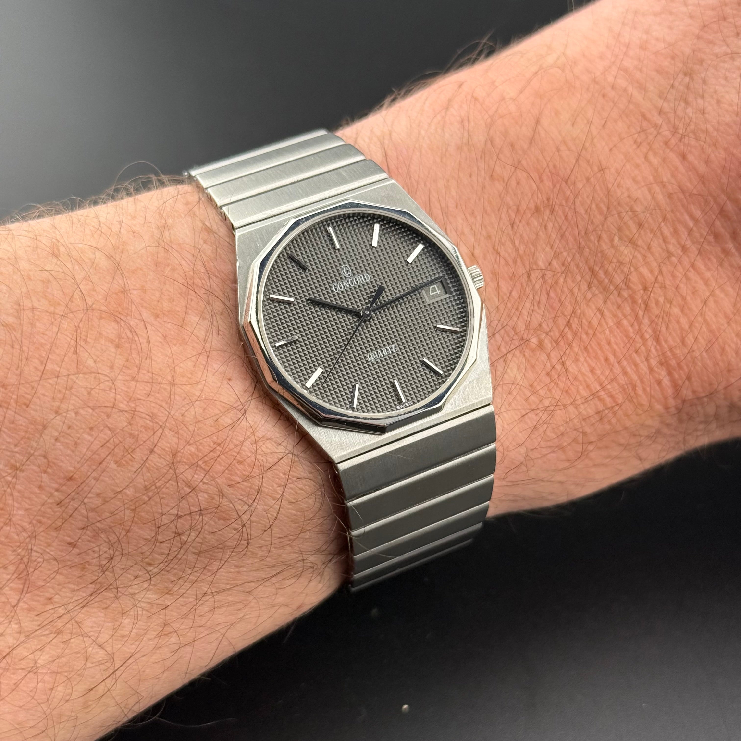 Concord Mariner SG Full SS (c24) 1980s white gold bezel | Very
