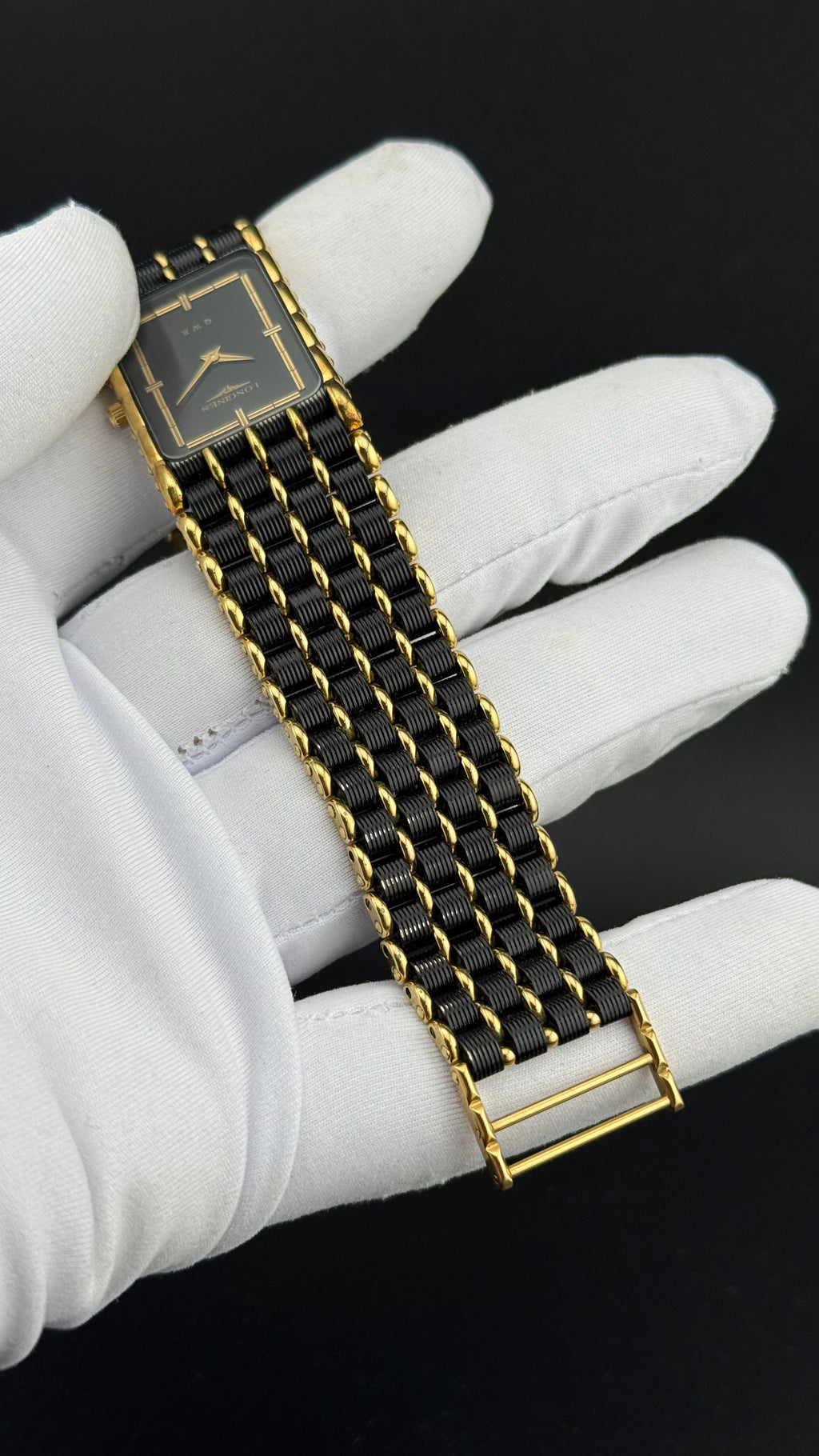 Longines – QWR Black PVD & Gold – 1980