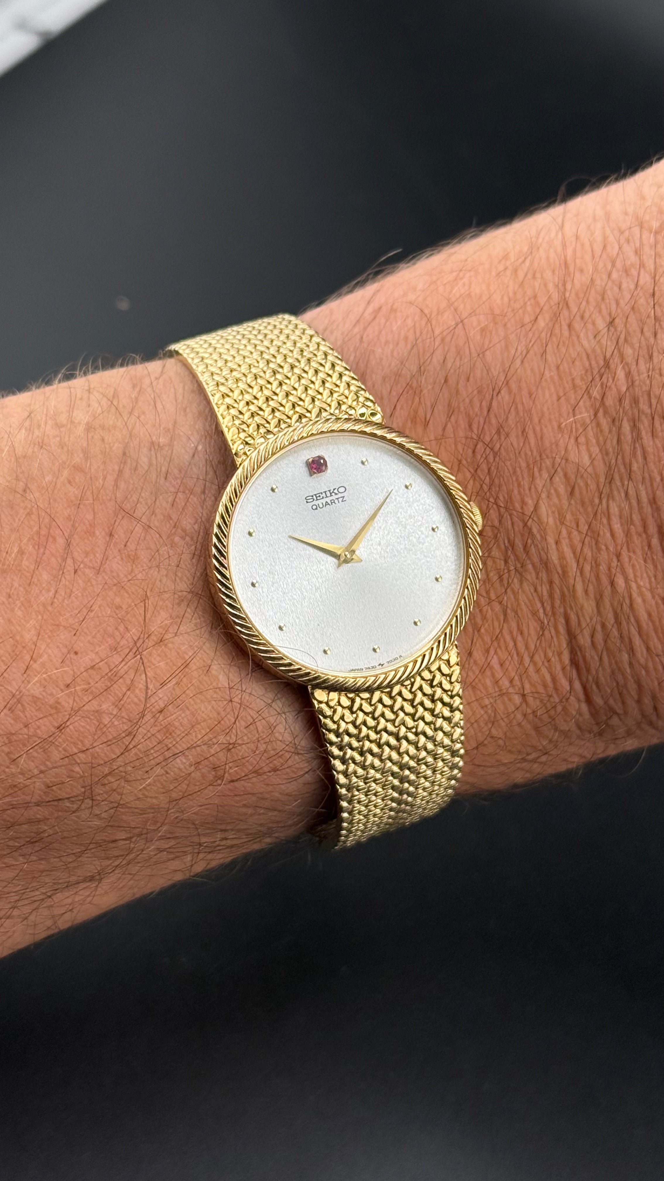 Seiko – Torsade Bracelet Intégré 7430-7010 NOS – 1983