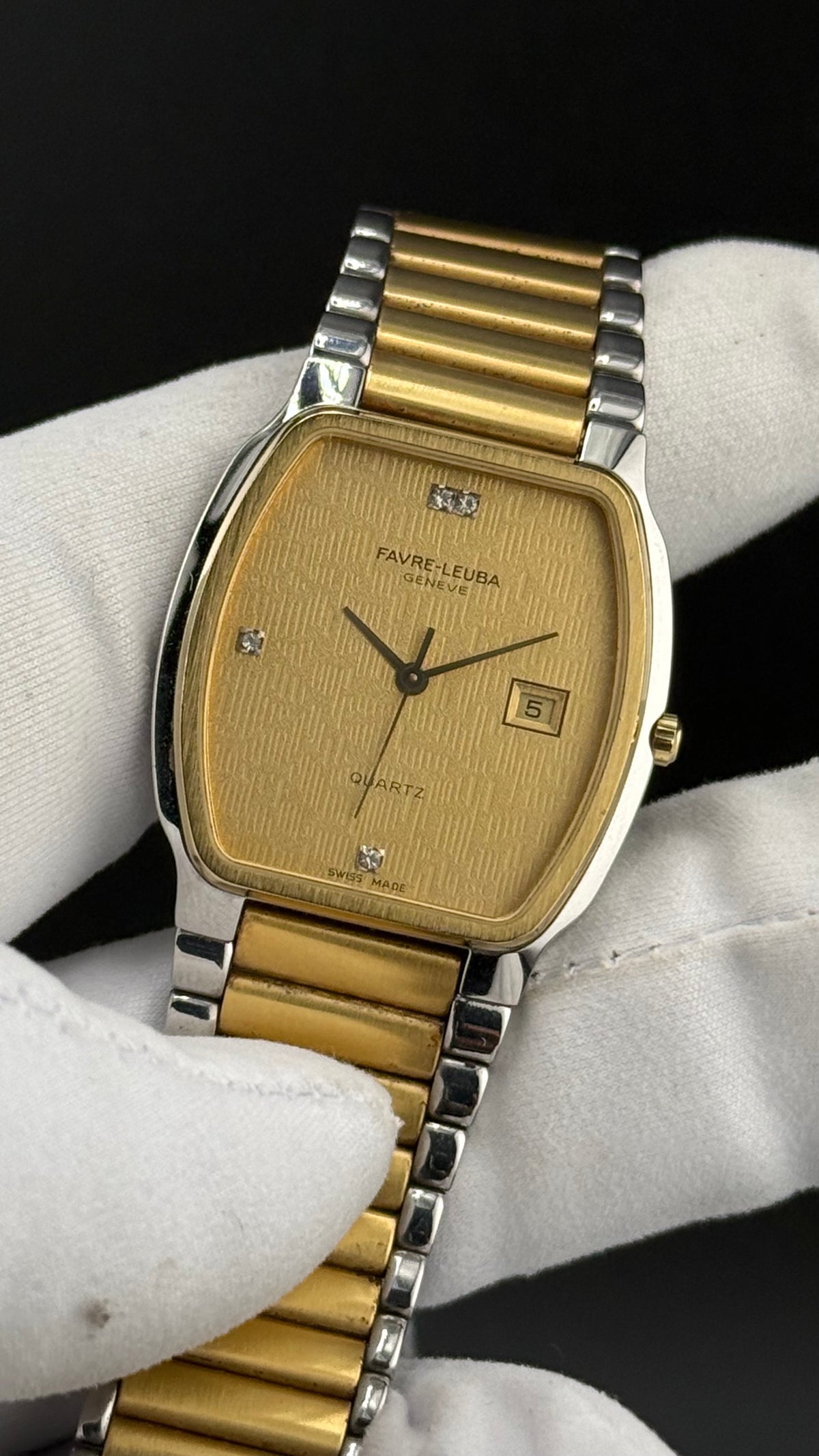 Favre-Leuba – Dress Watch Cadran Texturé 2651-53 – Années 80