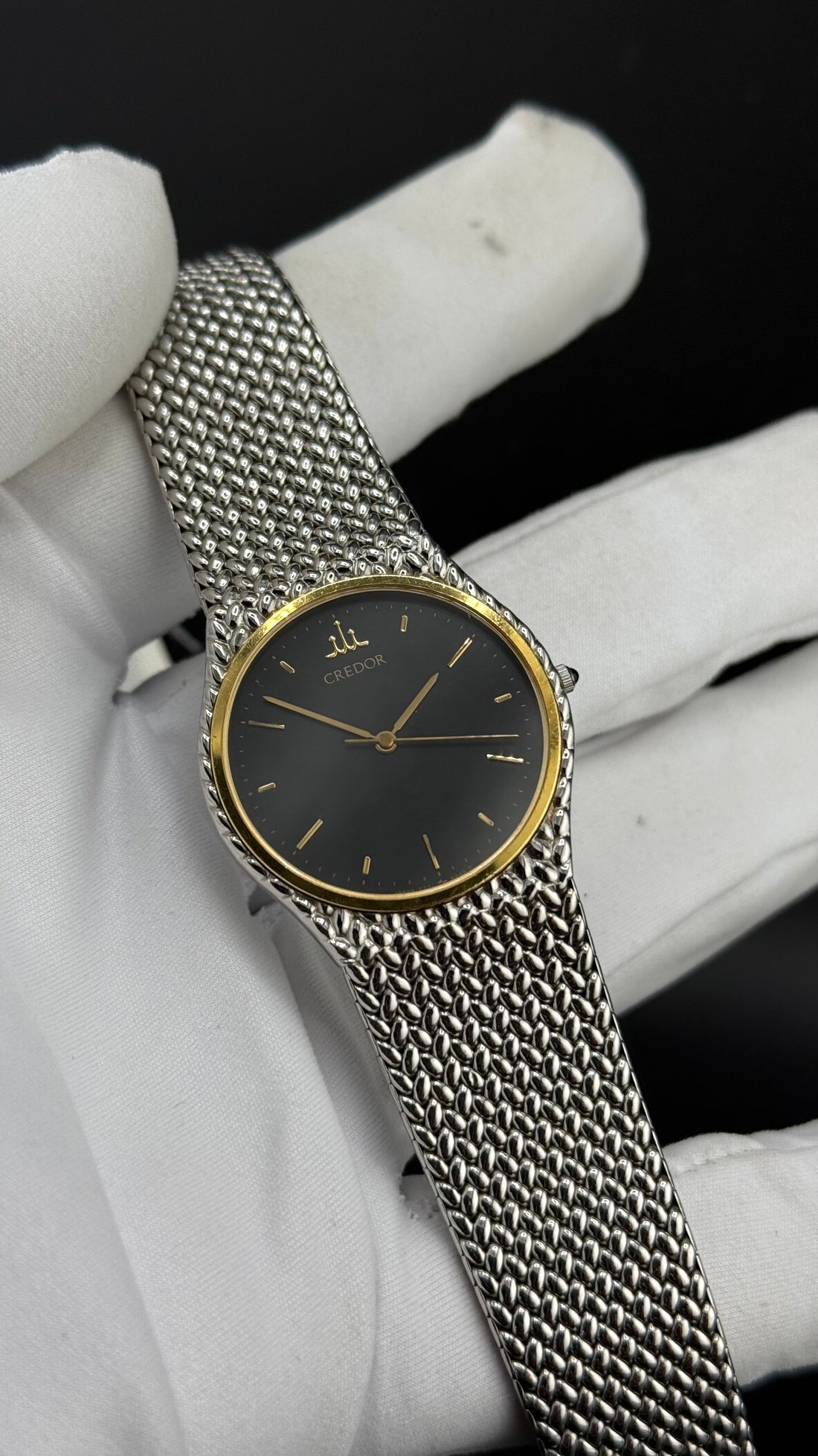 Credor – Cobra 7771-6050 Cadran Noir – 1989