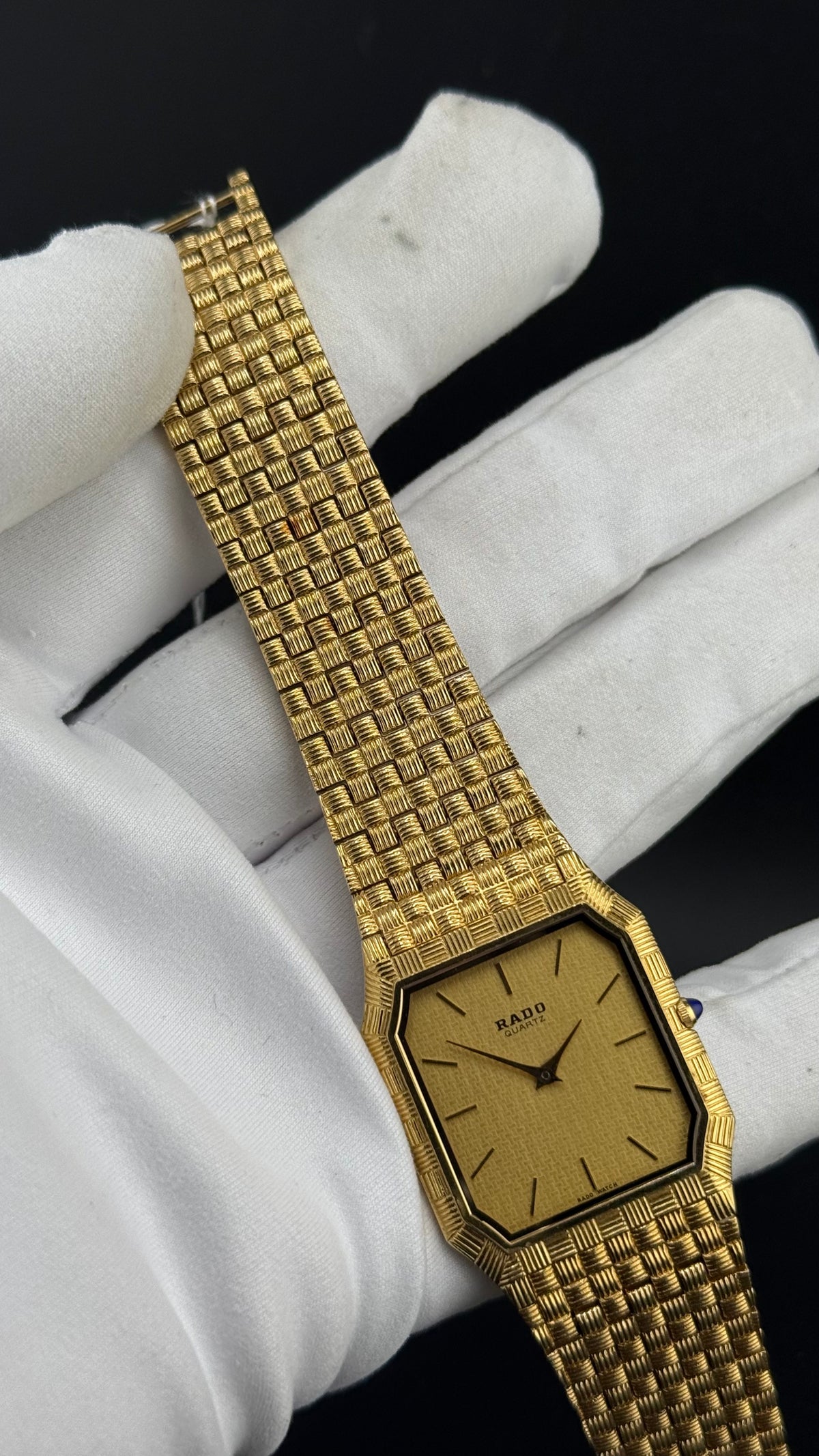 Rado – Octogone Basket Weave 121.9529.2 – Années 80