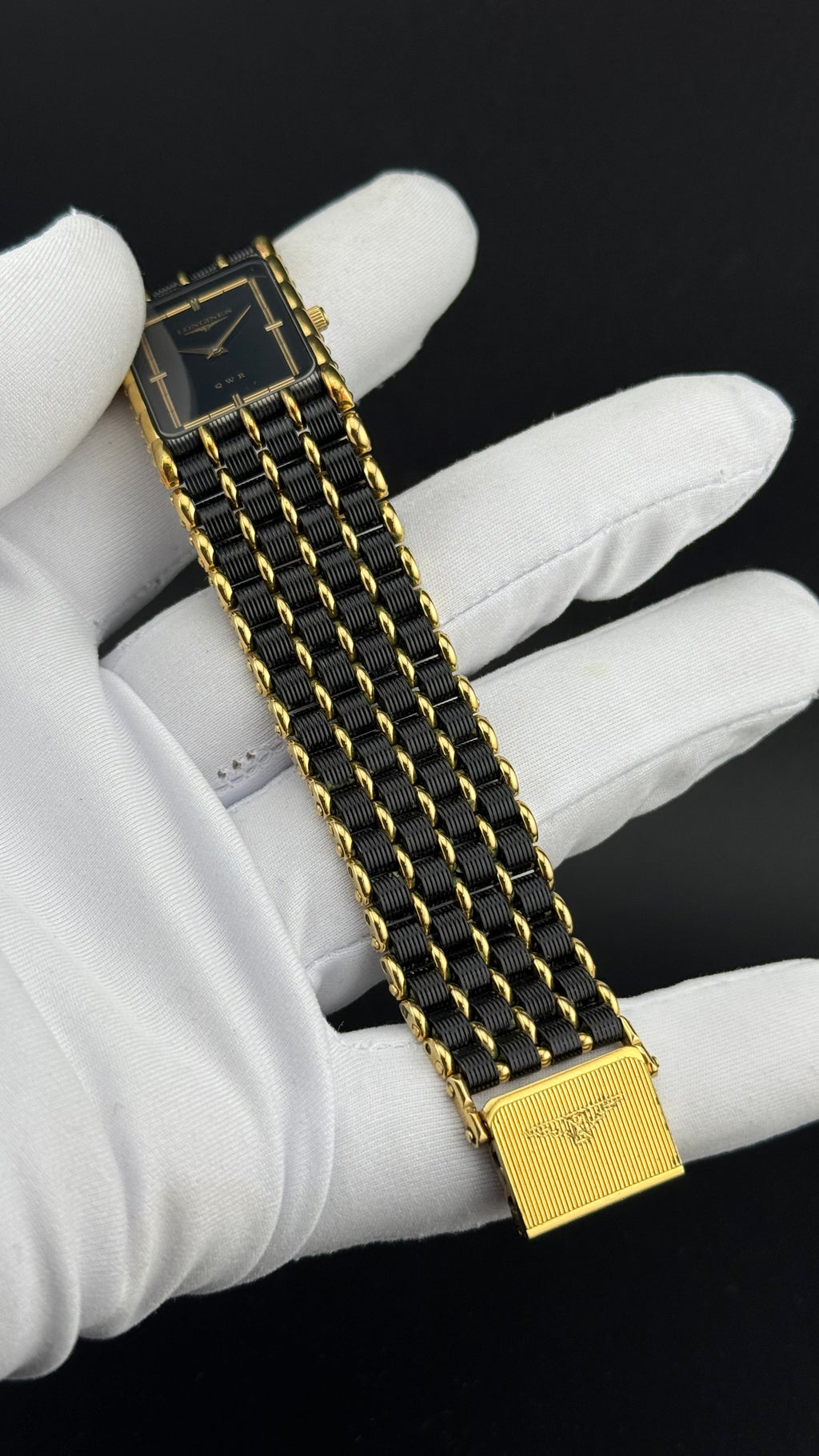 Longines – QWR Black PVD & Gold – 1980