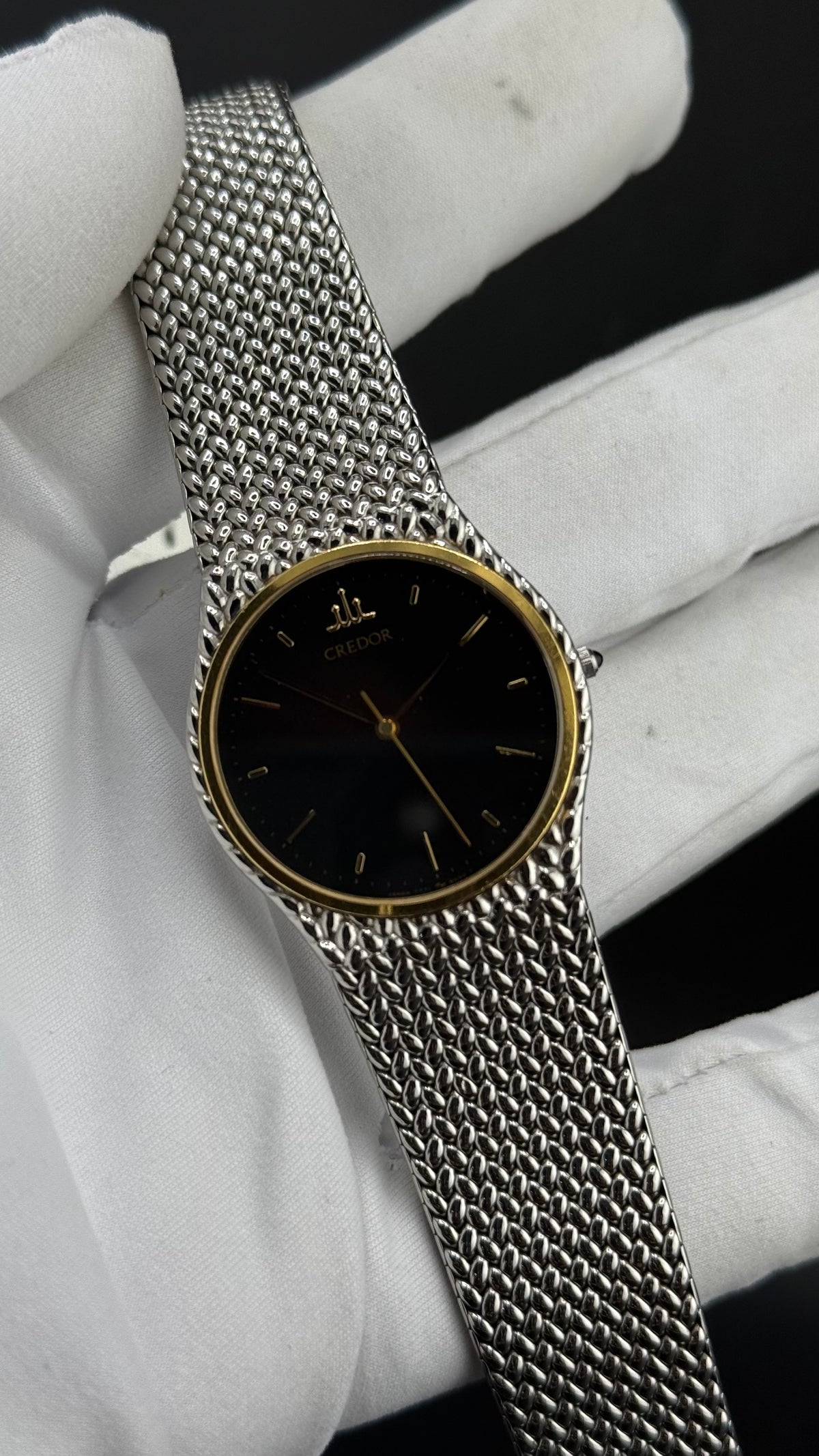 Credor – Cobra 7771-6050 Cadran Noir – 1989