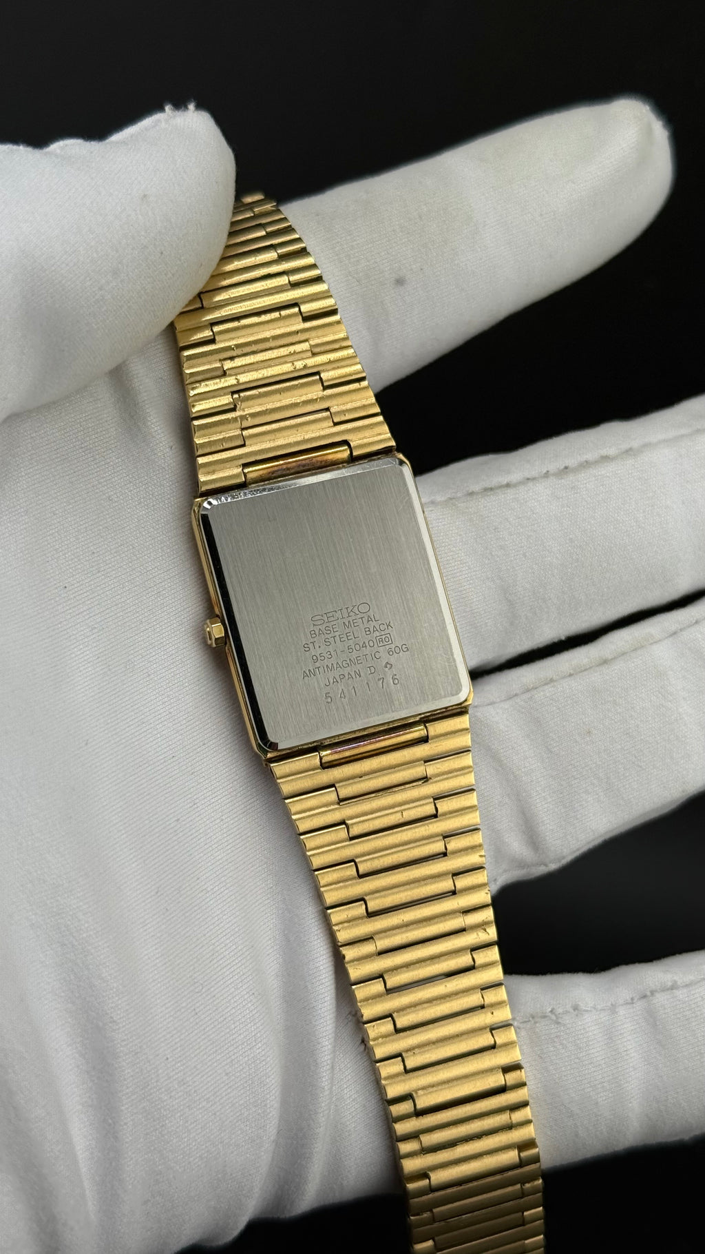 Seiko Dolce 9531-5040 bamboo plaqué or 1985