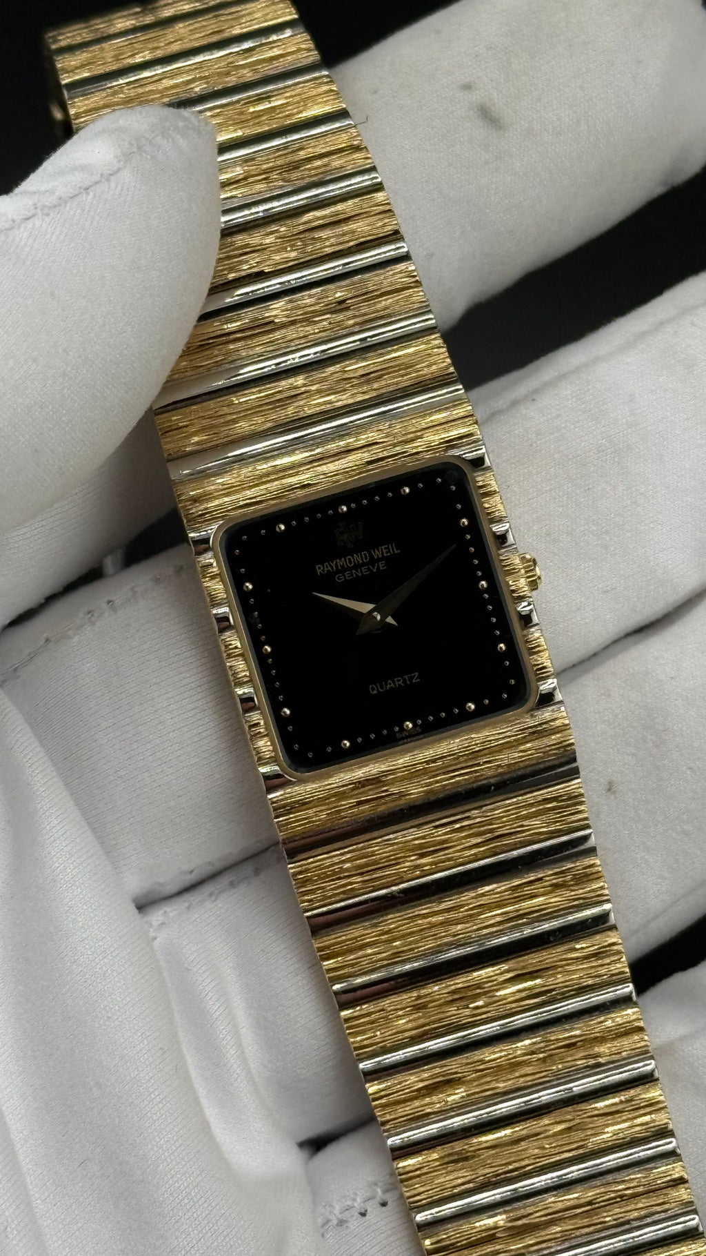 Raymond Weil – 9056 Cadran Noir – Années 80