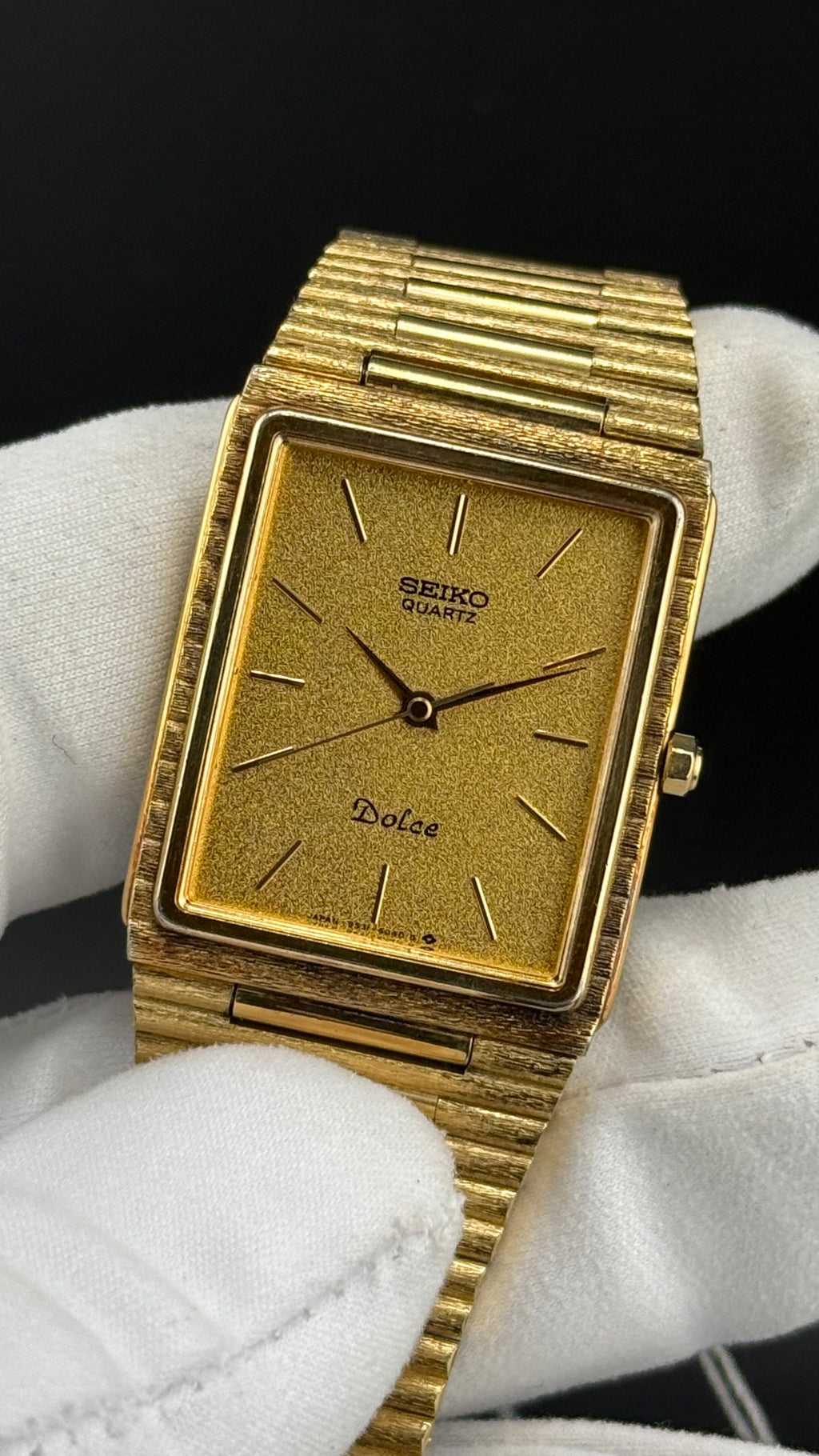 Seiko Dolce 9531-5040 bamboo plaqué or 1985