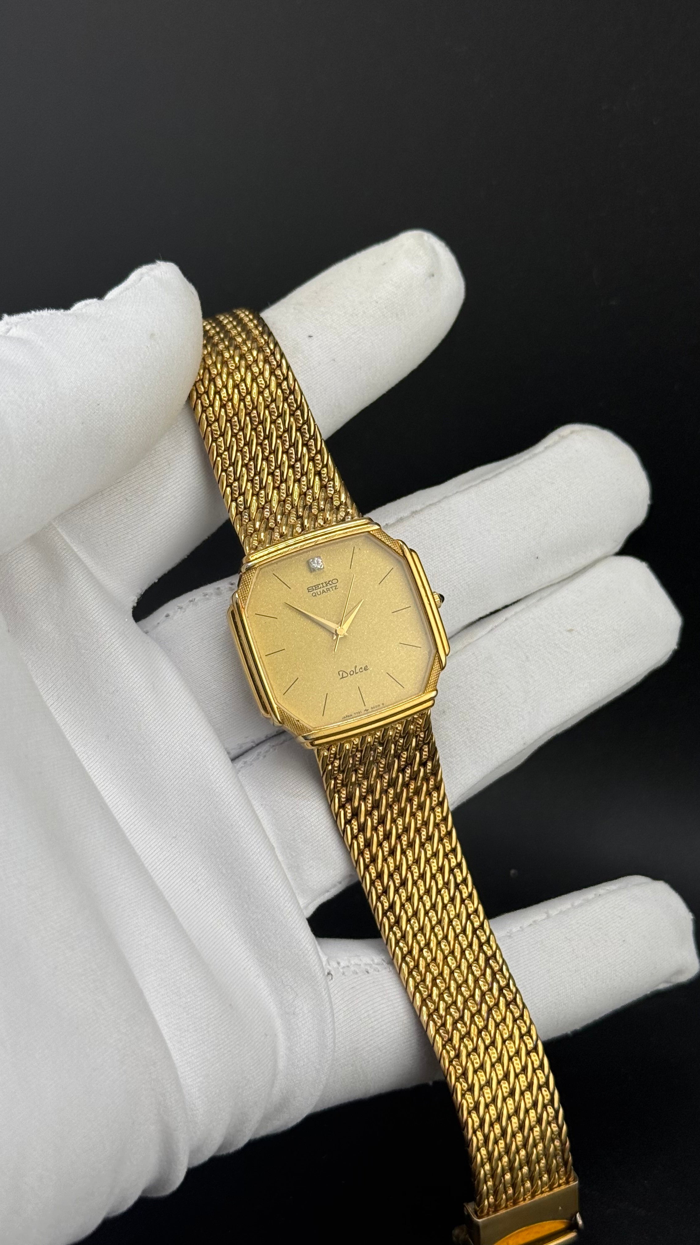 Seiko – Dolce Tank Or 7731-5000 – Années 80