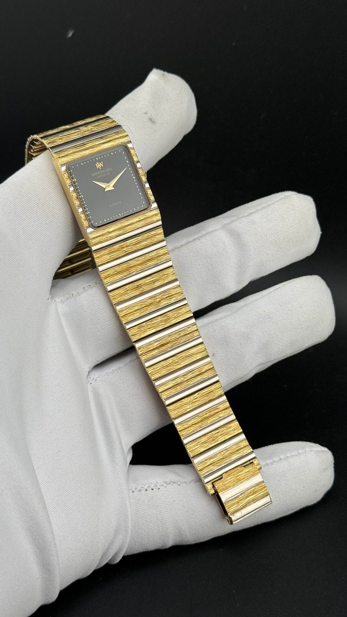 Raymond Weil – 9056 Cadran Noir – Années 80