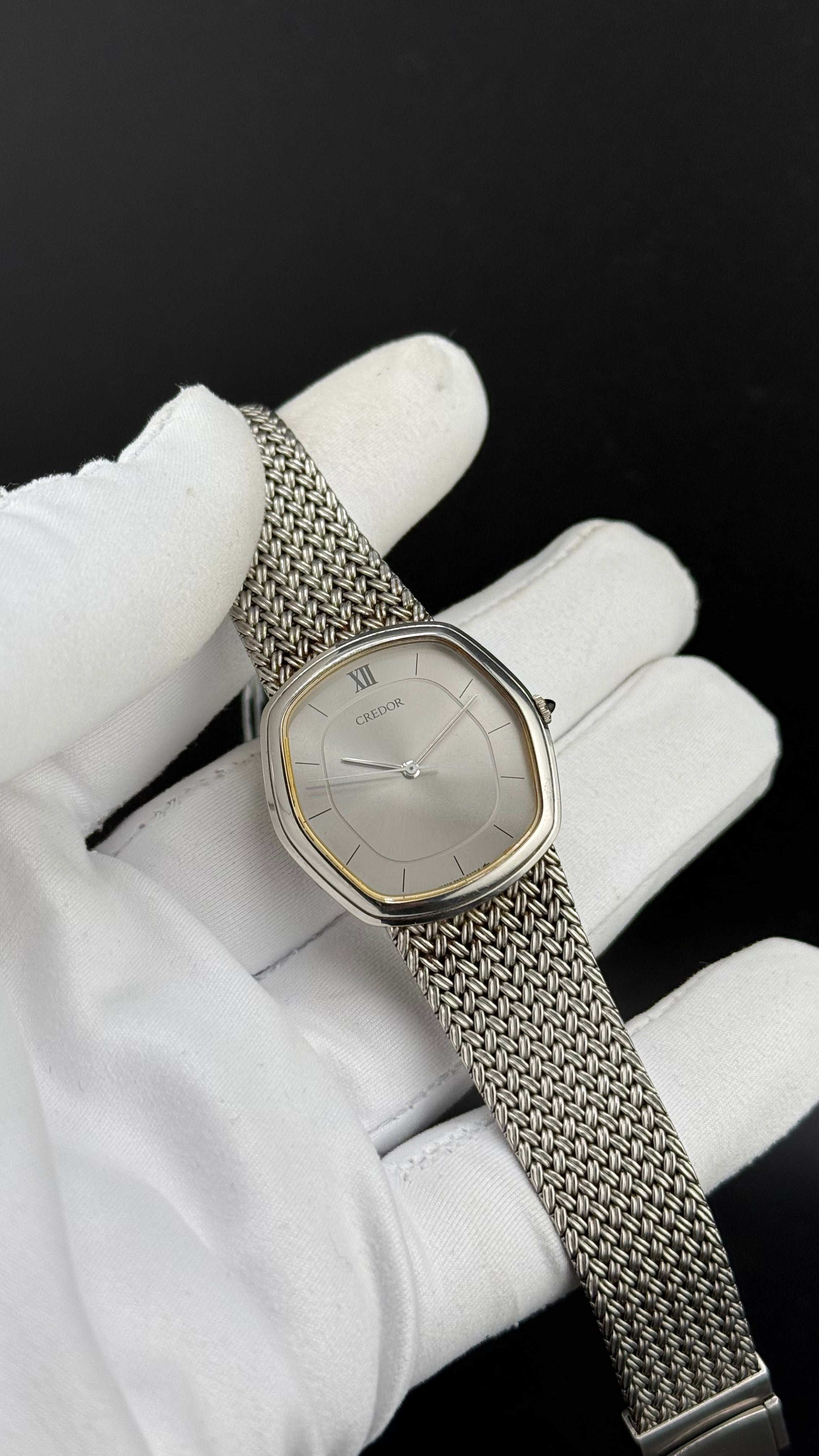 Credor 5931-5232 bracelet mesh cadran gris