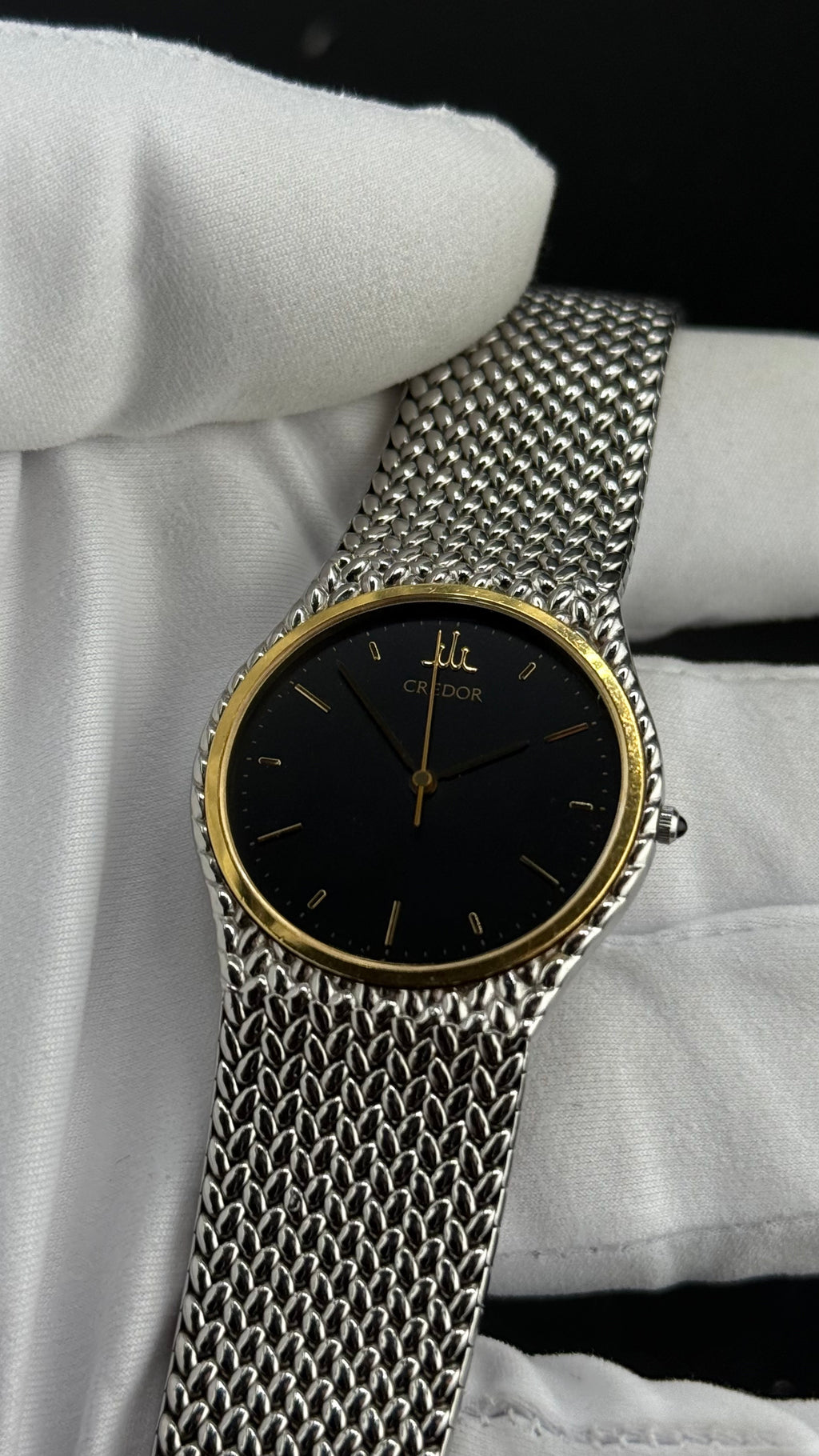 Credor – Cobra 7771-6050 Cadran Noir – 1989