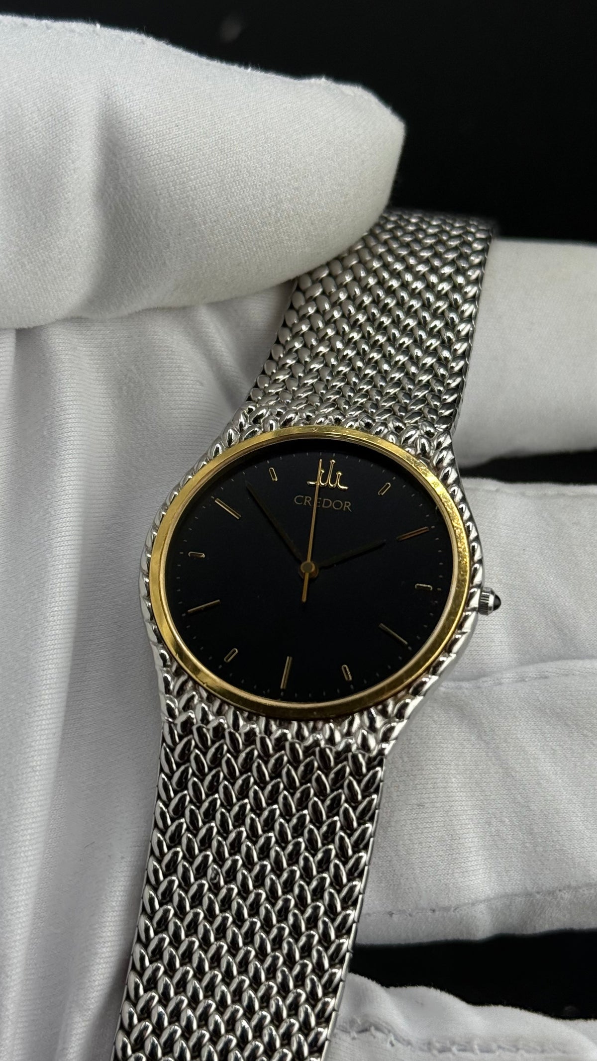 Credor – Cobra 7771-6050 Cadran Noir – 1989