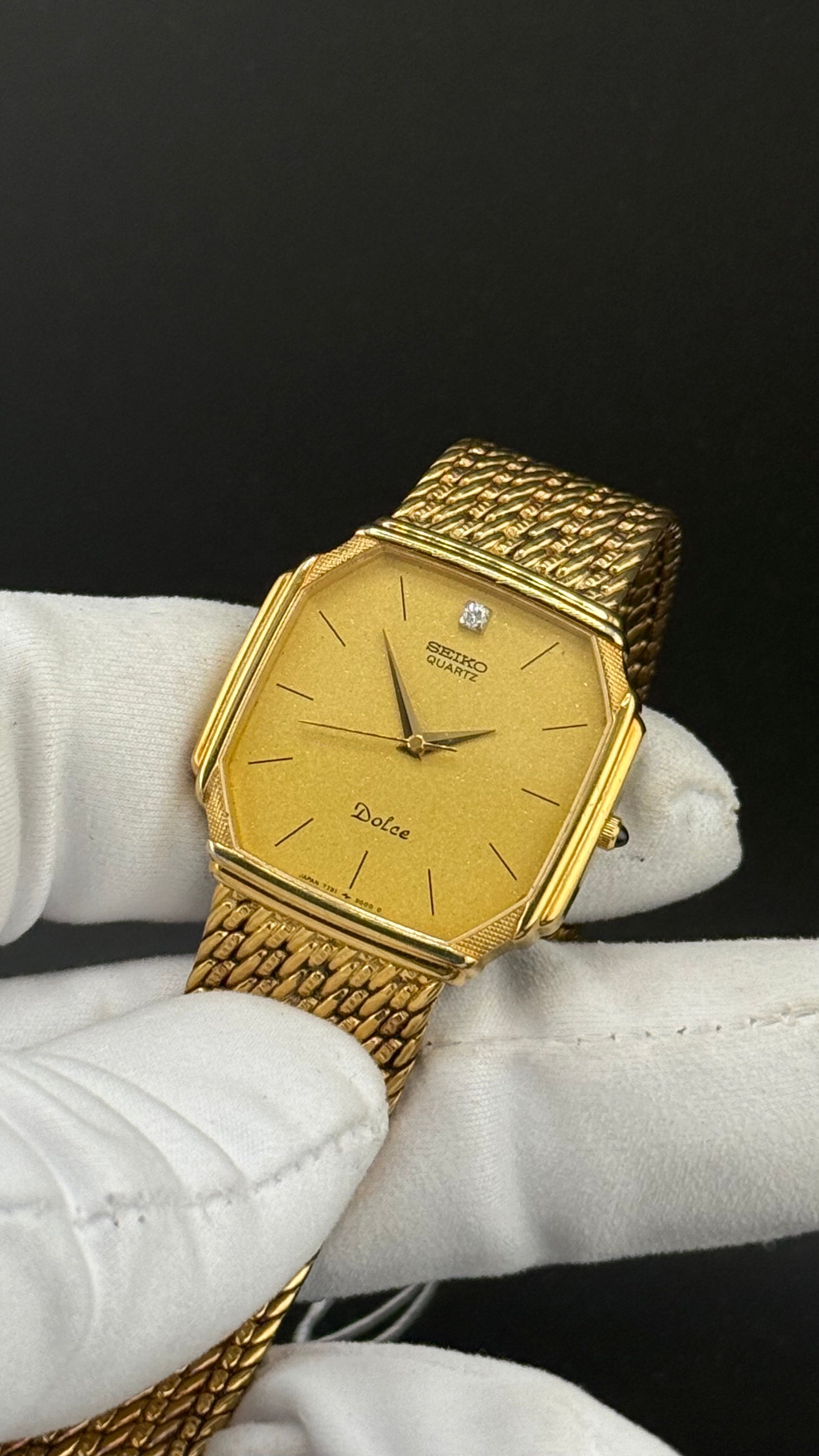 Seiko – Dolce Tank Or 7731-5000 – Années 80