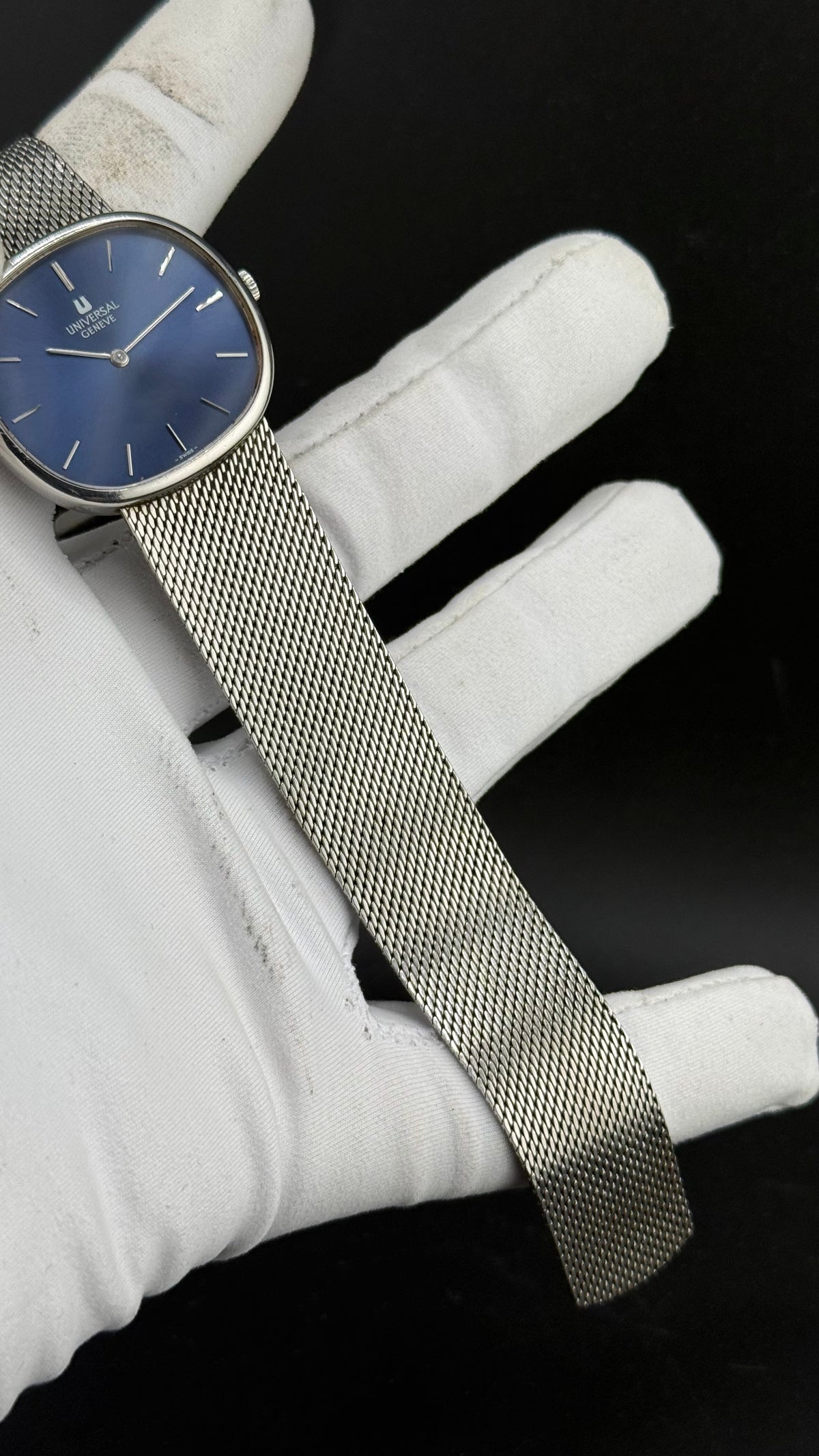 Universal Geneve Ellipse cadran bleu full set