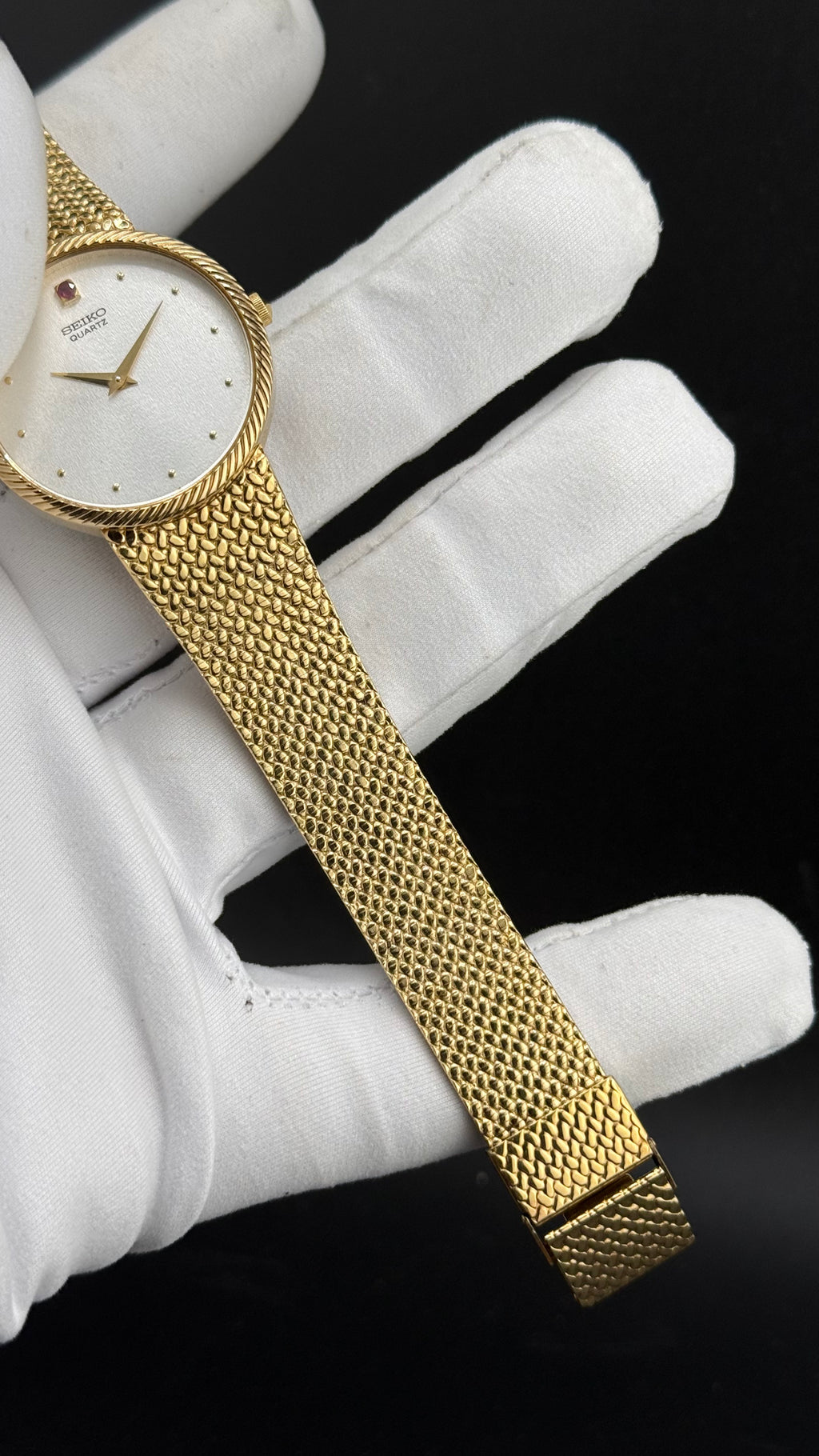 Seiko – Torsade Bracelet Intégré 7430-7010 NOS – 1983