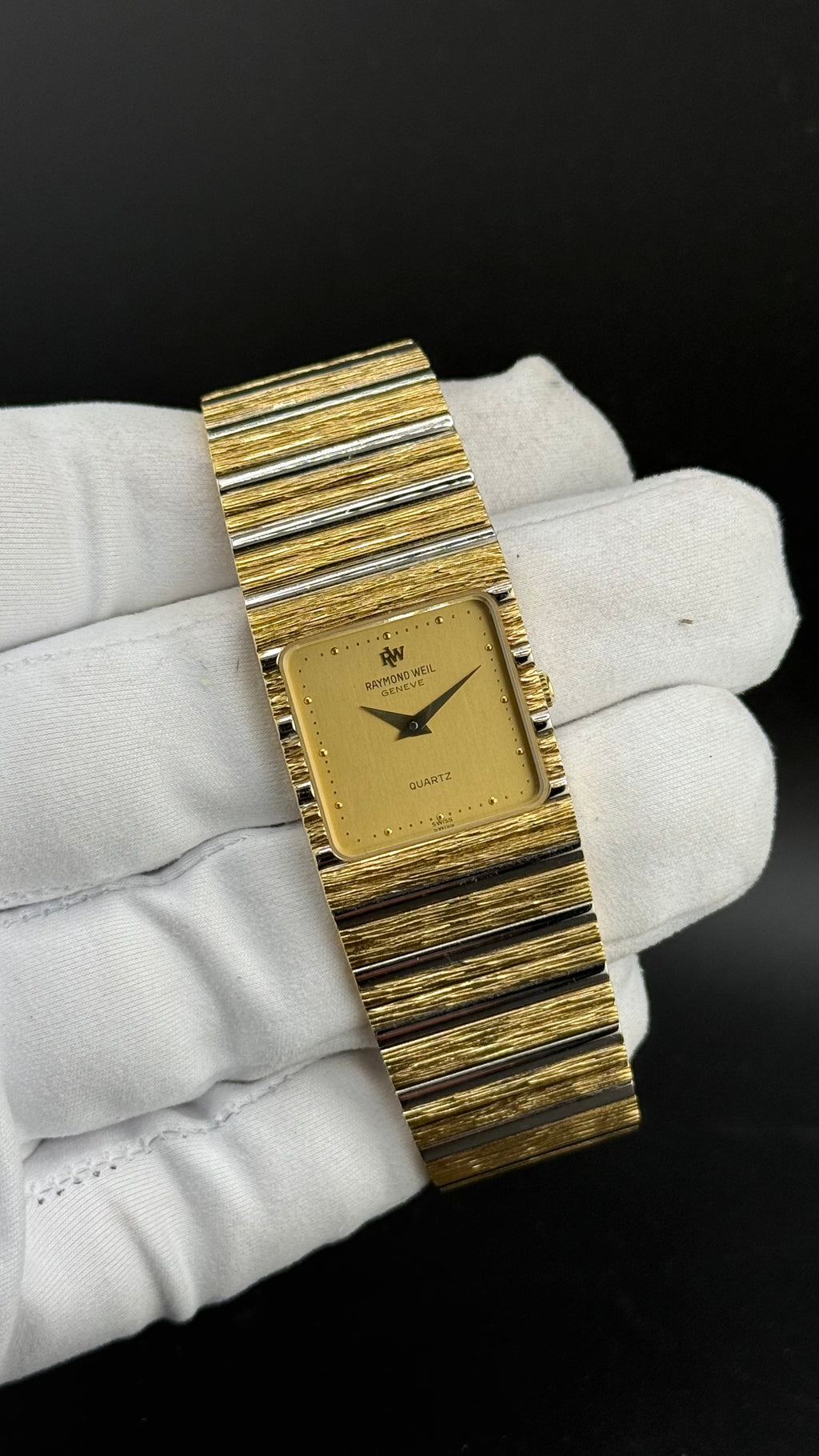 Raymond Weil 9056 cadran champagne plaqué or