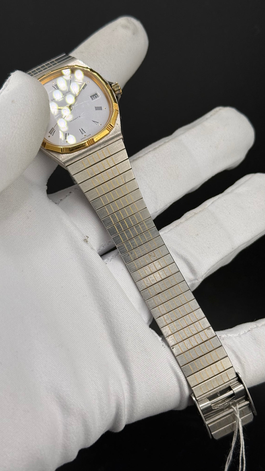 Favre-Leuba – Bracelet Intégré Two-Tone Réf. 458 – Années 80