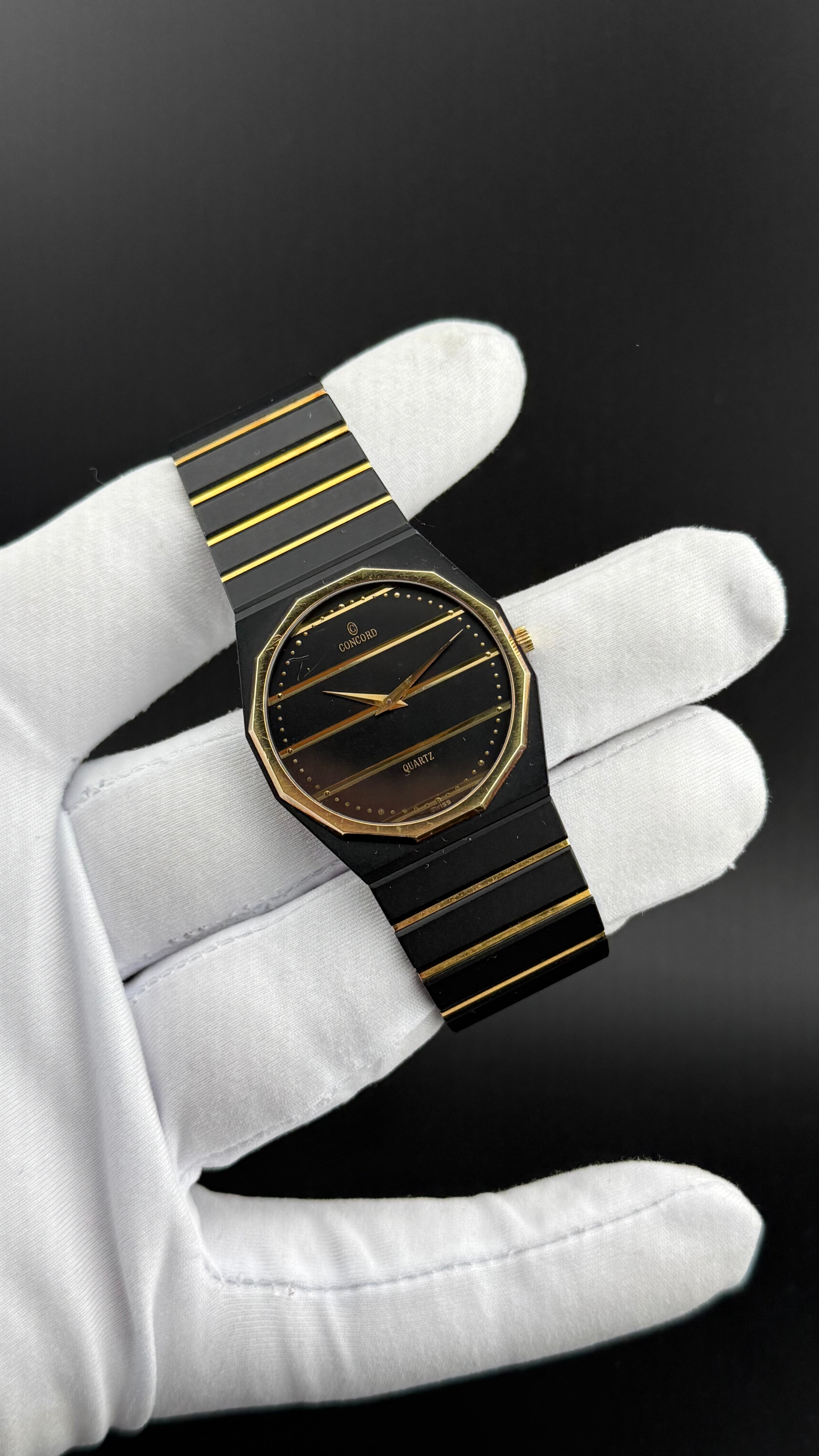 Concord – Mariner SG - PVD Noir & Or 18K – 1980s
