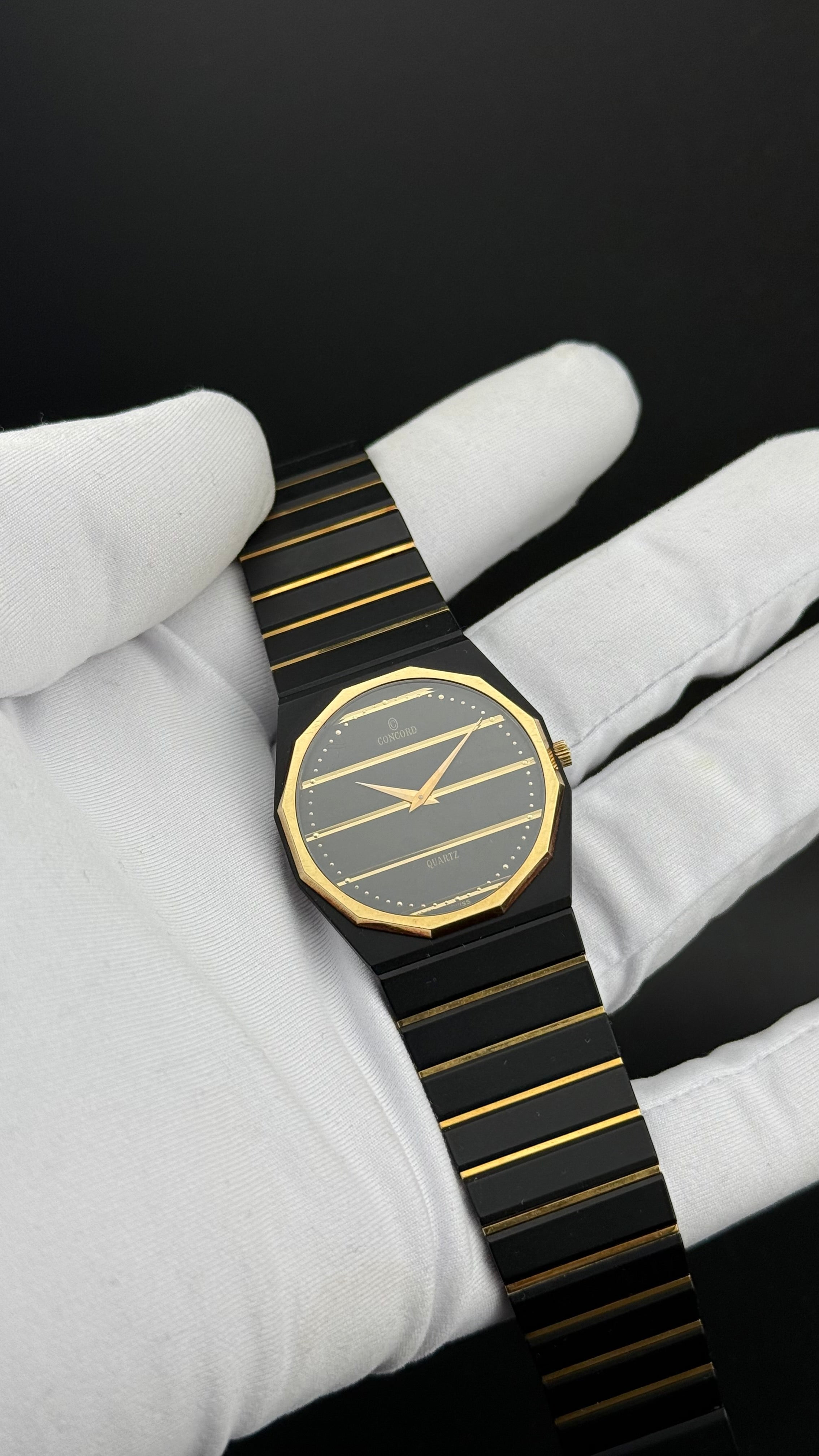 Concord – Mariner SG - PVD Noir & Or 18K – 1980s