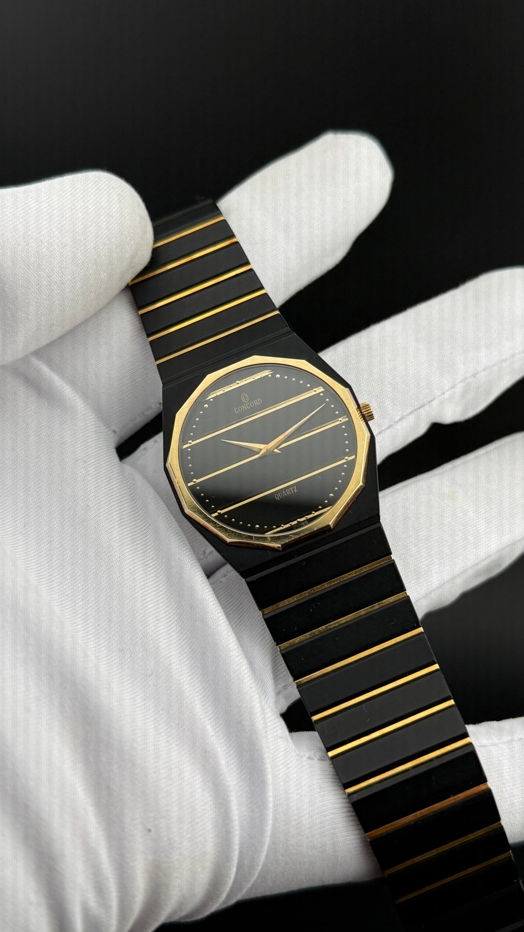 Concord – Mariner SG - PVD Noir & Or 18K – 1980s