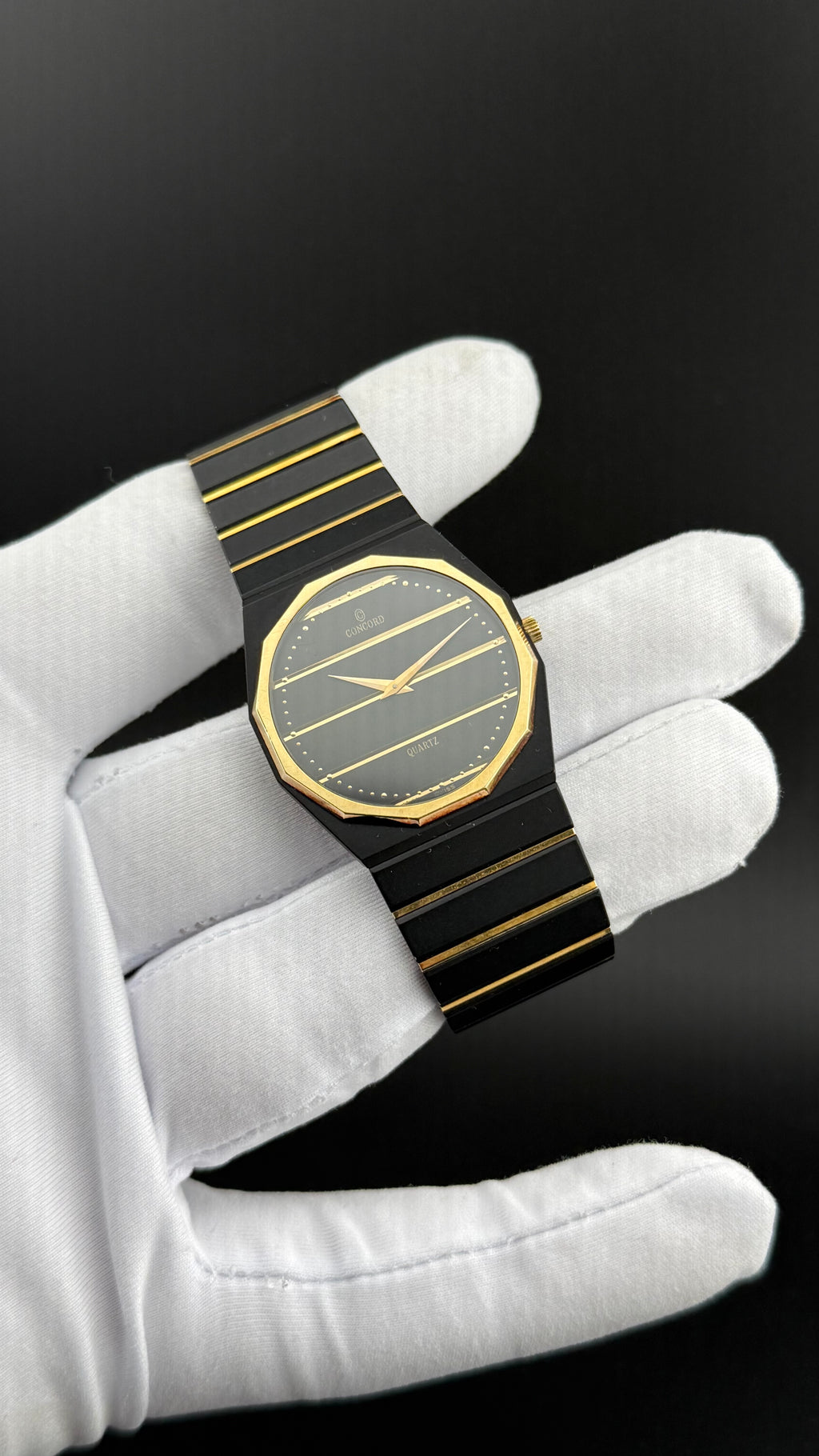 Concord – Mariner SG - PVD Noir & Or 18K – 1980s