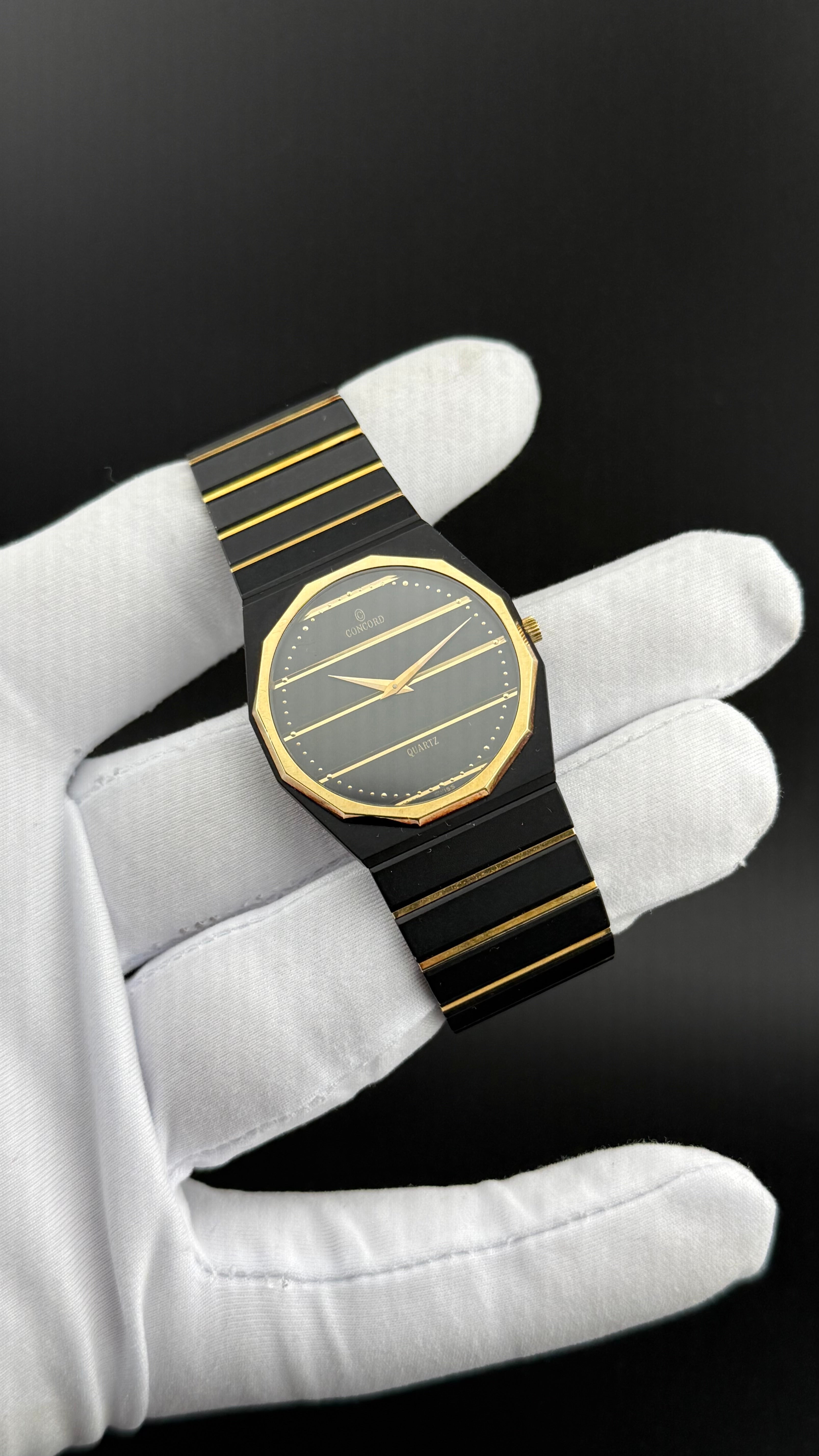 Concord – Mariner SG - PVD Noir & Or 18K – 1980s