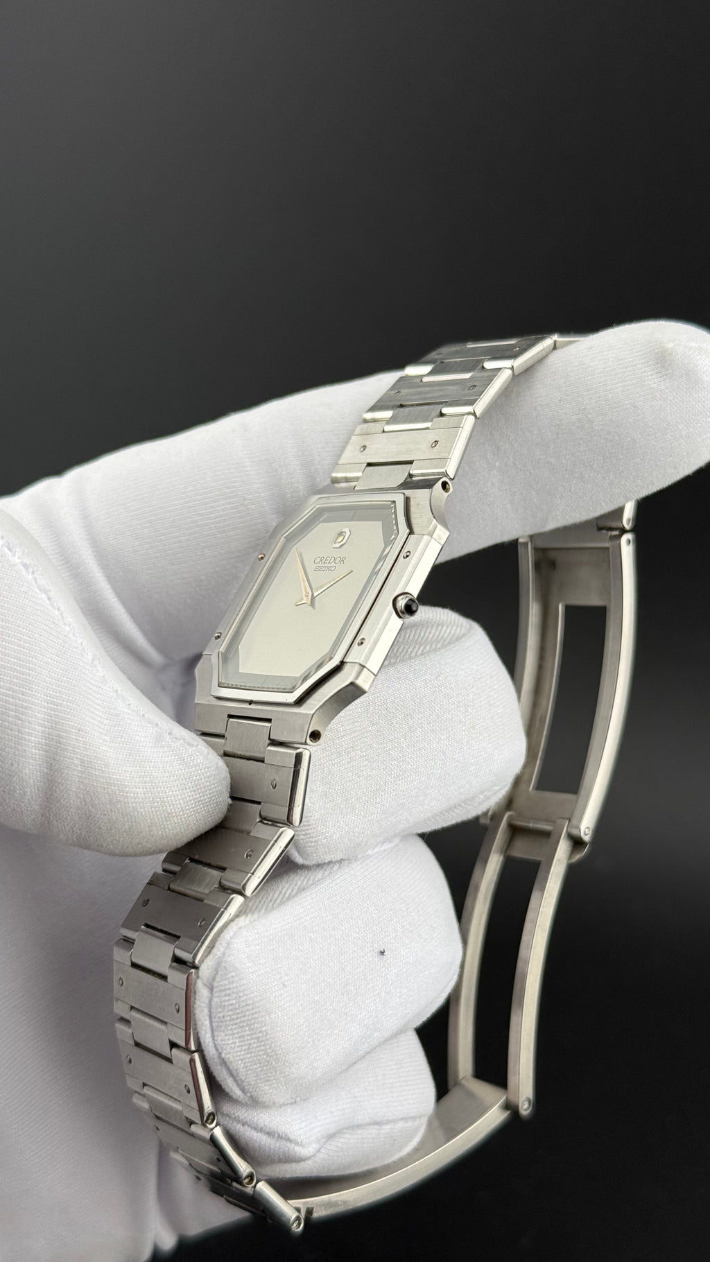 Credor – 9300-5050 Cadran gris liseré noir – 1980