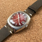 Certina - Blue Ribbon Cadran Rouge - 1970s