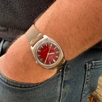 Certina - Blue Ribbon Cadran Rouge - 1970s