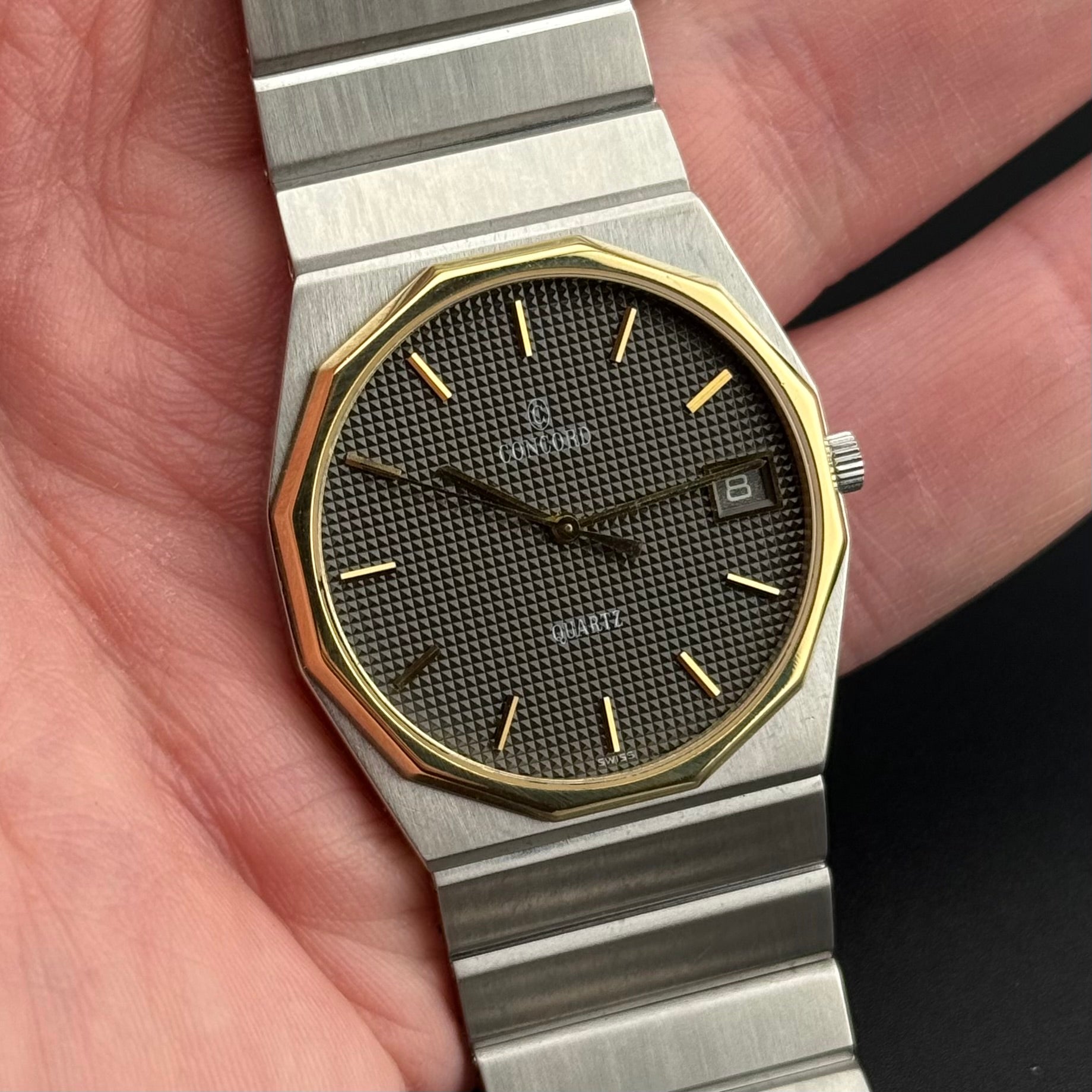 Concord – Mariner SG Waffle Black Dial 2 – 1985