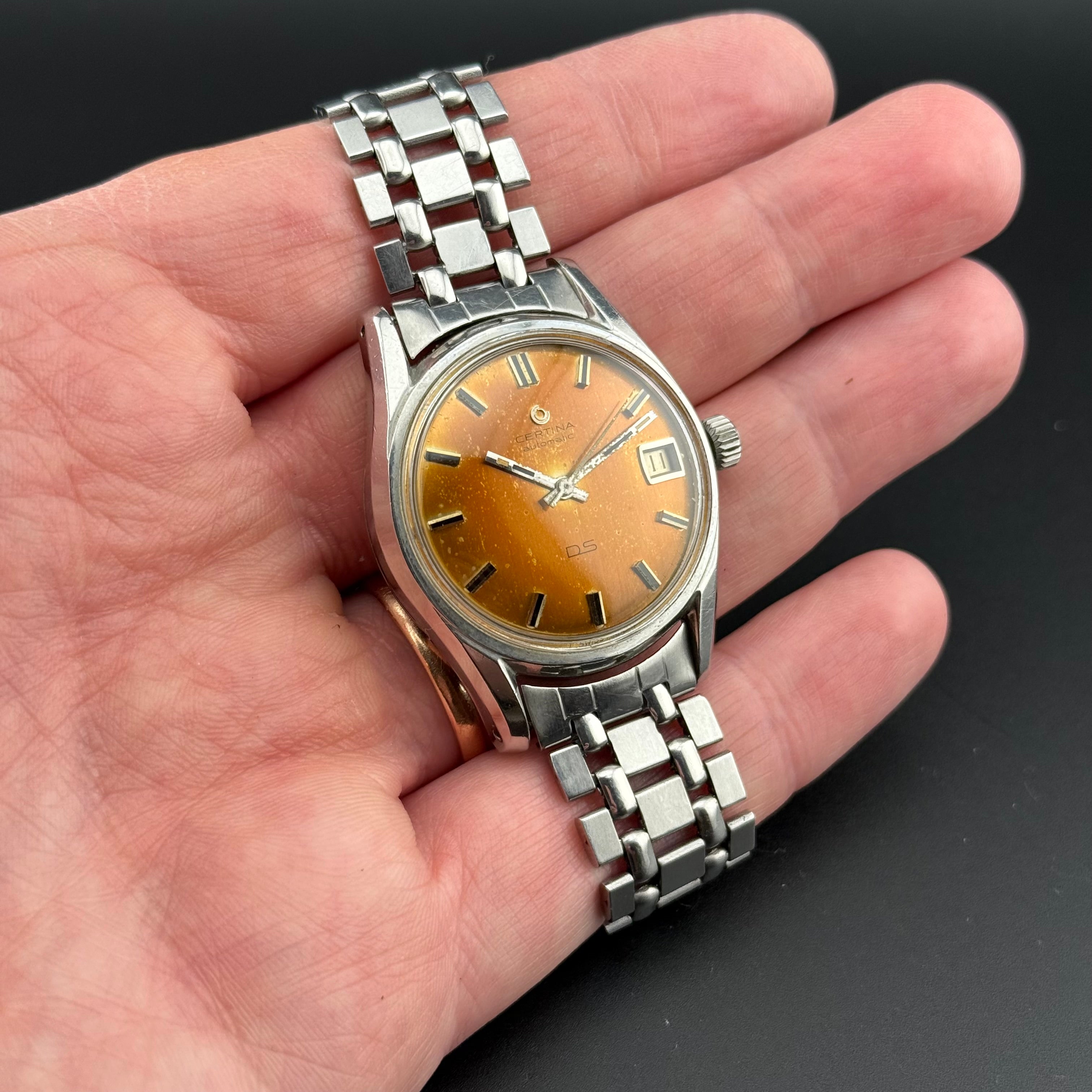 Certina DS Chocolate Patine GF – 5801 012 – 1960s – Tropical Dial