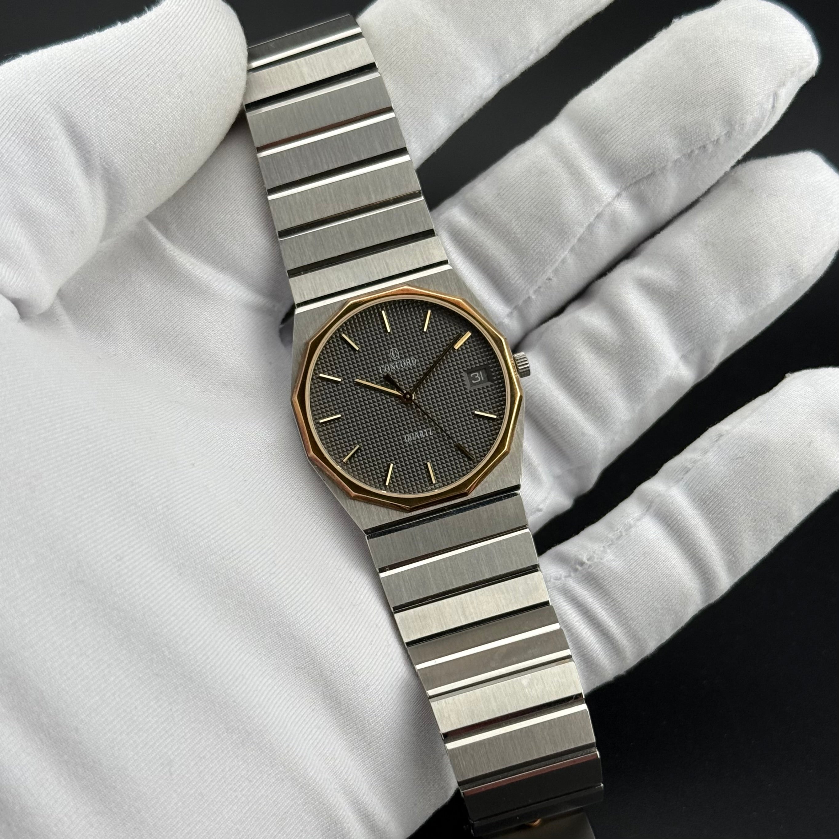 Concord Mariner SG Black Dial 18k bez 1980s 18K bezel | Very